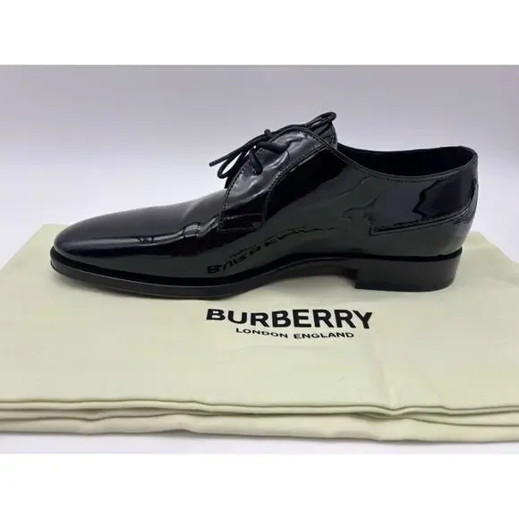 Simon Motif Patent Leather Derby Shoe Size 43.5 Burberry | Shoes | Simon Motif Patent Leather Derby Shoe  main image 2